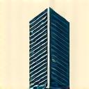 A stylized icon of a modern apartment building.